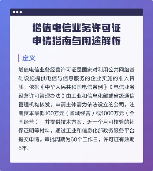 增值电信业务许可证申请指南与用途解析